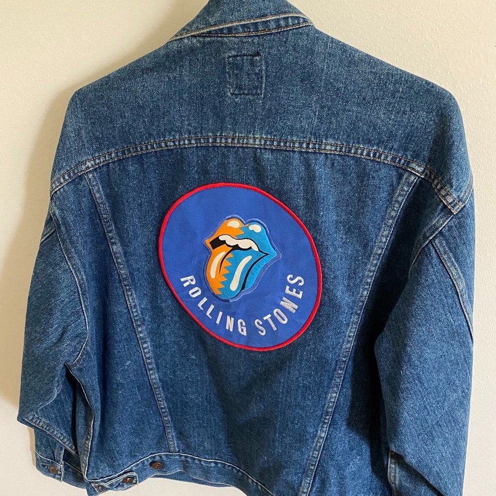 Vintage 1989 Rolling Stones Steel Wheels Tour Denim Jacket
